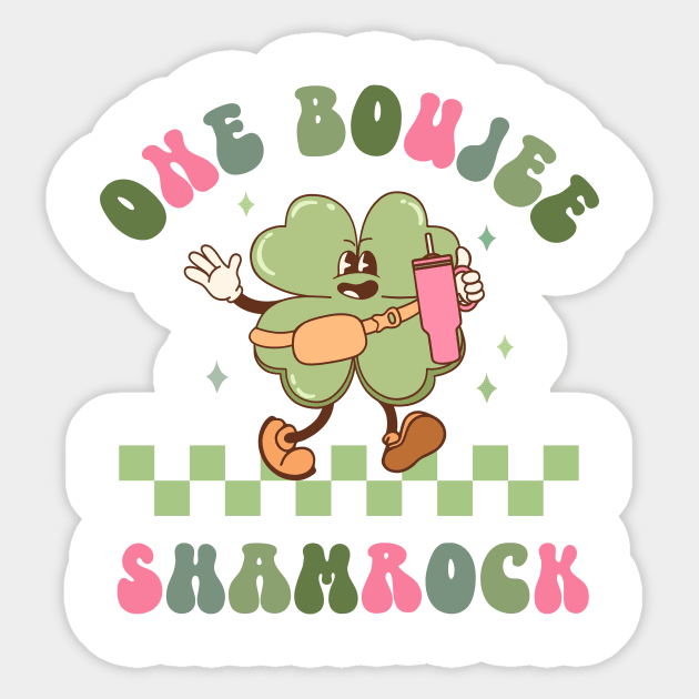 One Boujee Shamrock St Patricks Day Lucky Clover Sticker by SilverLake